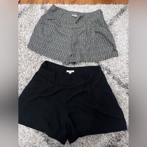 Stylish Black and Patterned Women's Shorts
